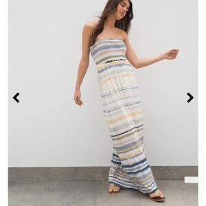Soma Striped Maxi Dress in Blue and Yellow